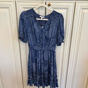 Current Air Parisian Blue Floral Dress …The Ryan Dress